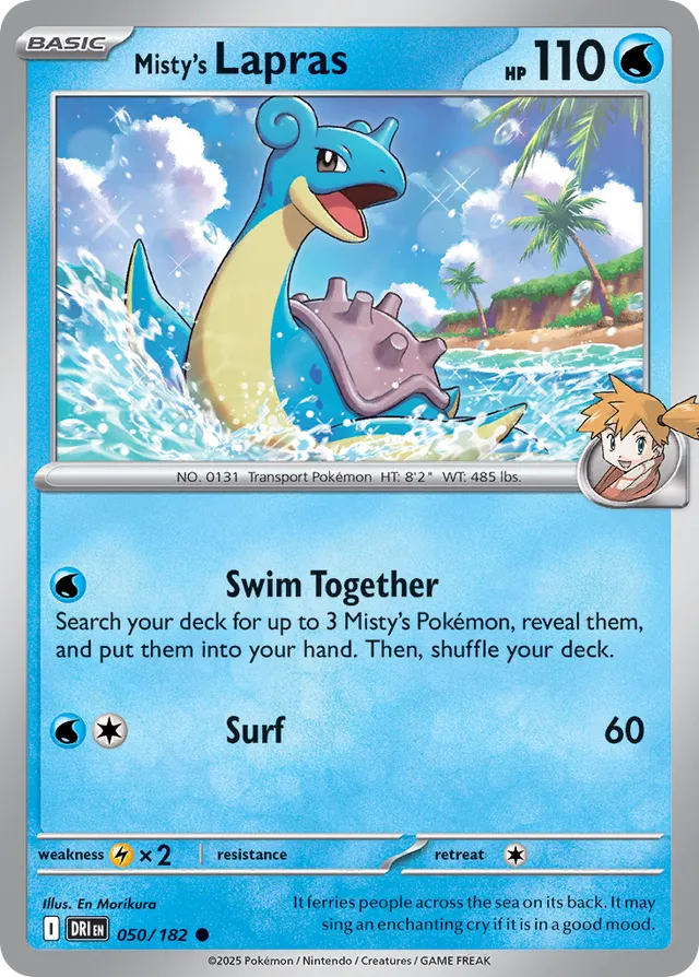 Misty's Lapras Destined Rivals 050/182 Common
