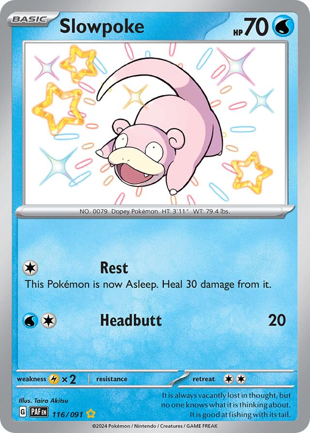 Slowpoke Paldean Fates 116/091 Shiny Rare