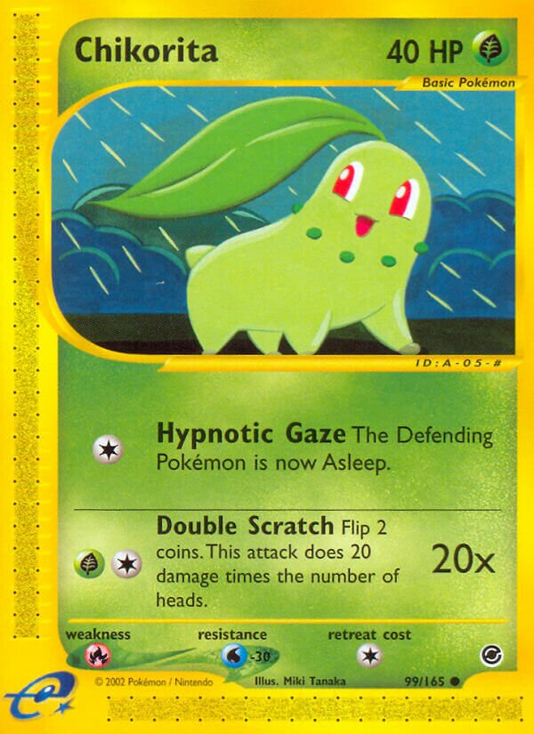 99/165 Chikorita EX Common