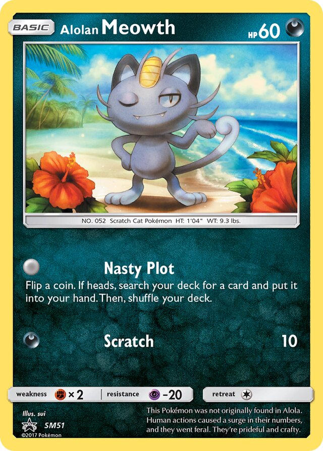 Alolan Meowth SM Black Star Promos SM51 PROMO