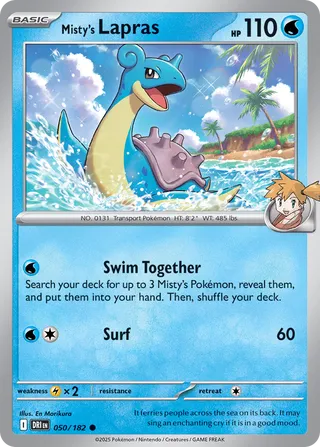 Misty's Lapras (Destined Rivals 050/182)