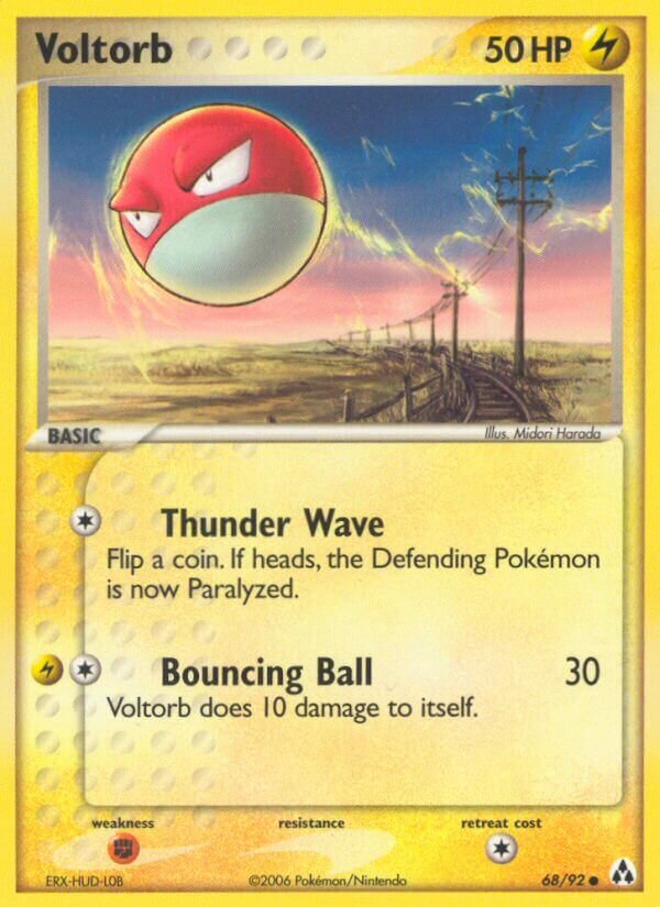 Voltorb 68/92 3 EX LEGEND MAKER COMMON PTCG