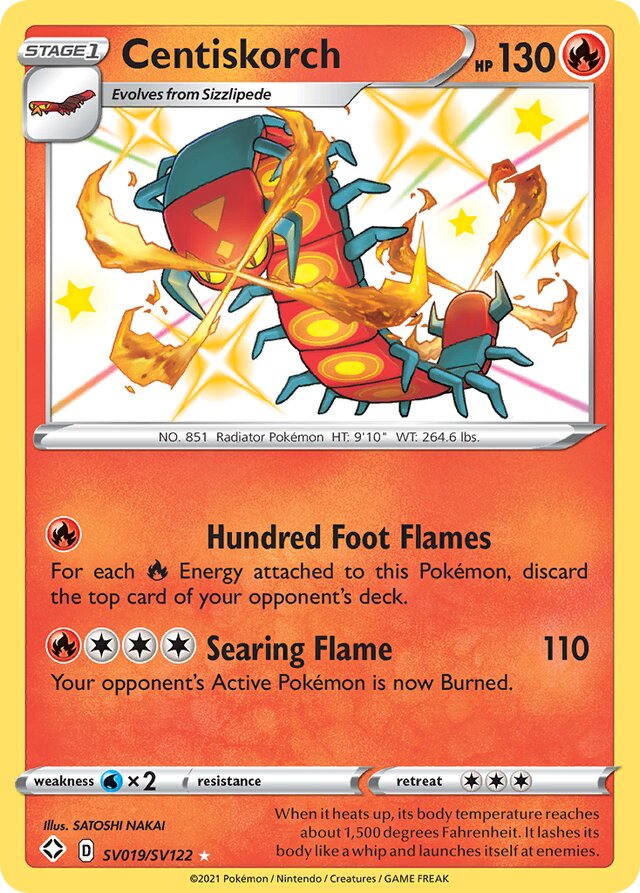 Centiskorch Shining Fates SV019/SV122 Rare Shiny