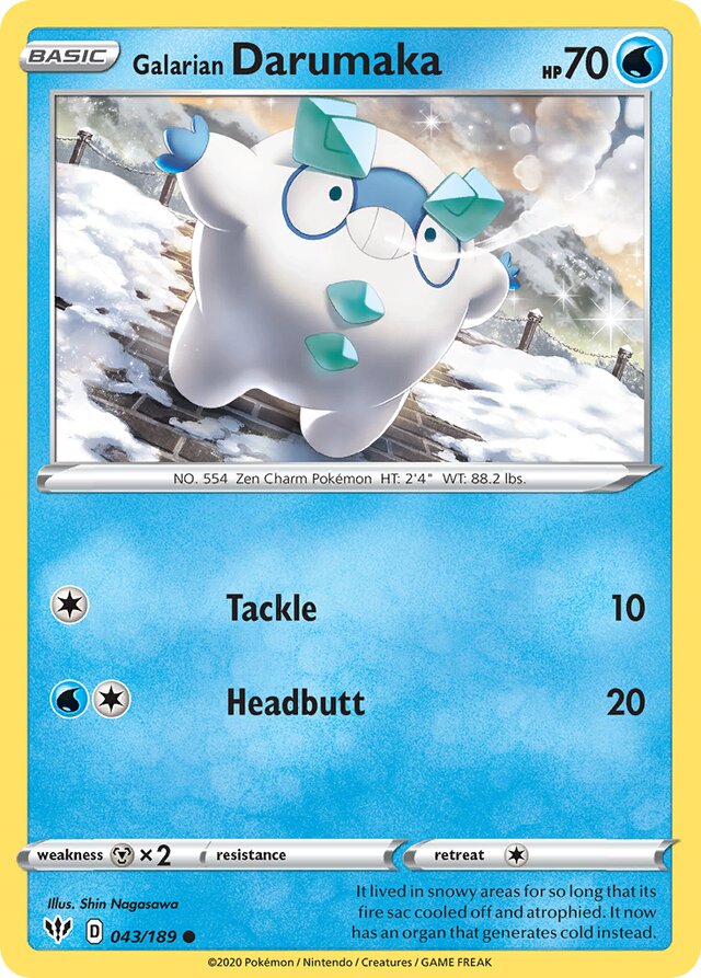 043/189 Galarian Darumaka DAA Common