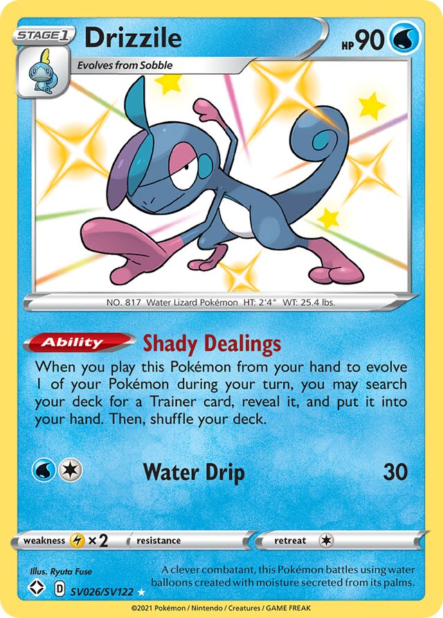 Drizzile Shining Fates SV026/SV122 Rare Shiny