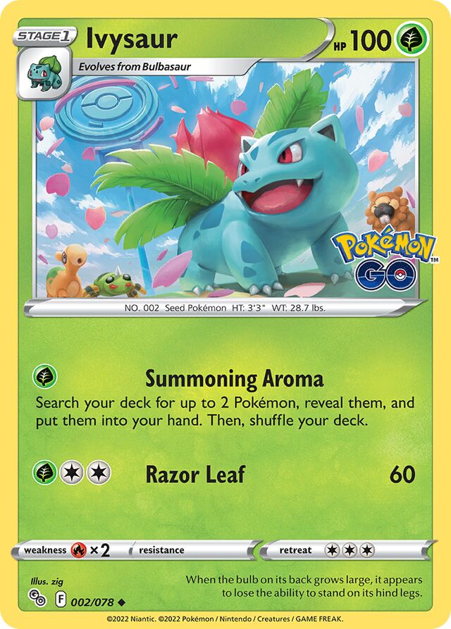 Ivysaur Pokémon GO 002/078 Uncommon