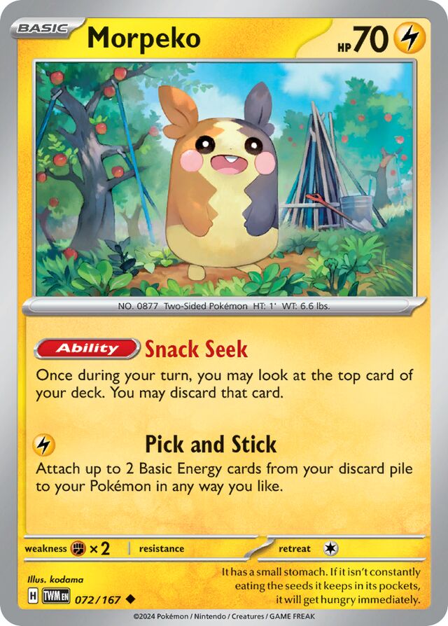 Morpeko Twilight Masquerade 072/167 Uncommon