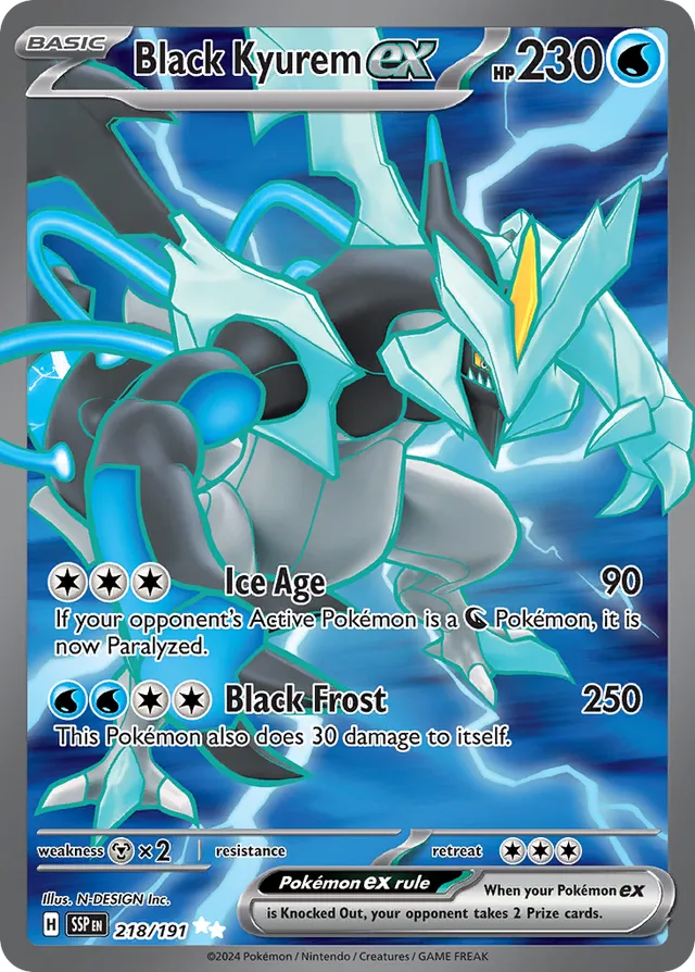 Black Kyuremex Surging Sparks 218/191 Ultra Rare