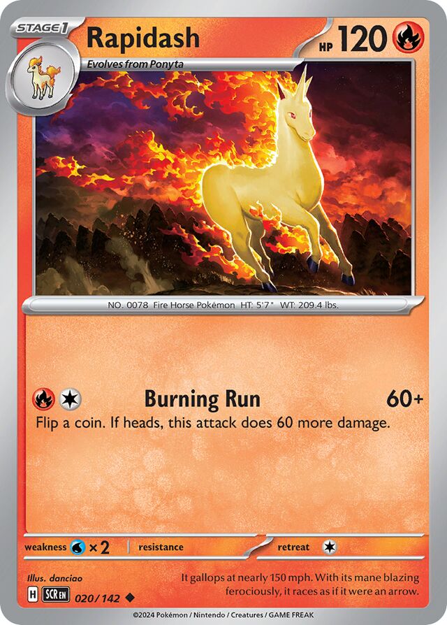 020/142 Rapidash SCR Uncommon
