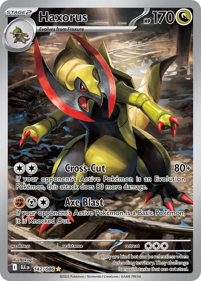 Haxorus Black Bolt 147/086 Illustration Rare