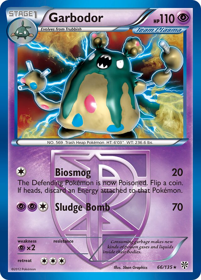 Garbodor Plasma Storm 66/135 Rare Holo