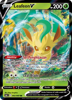 Leafeon V (Eevee Heroes 002/069)