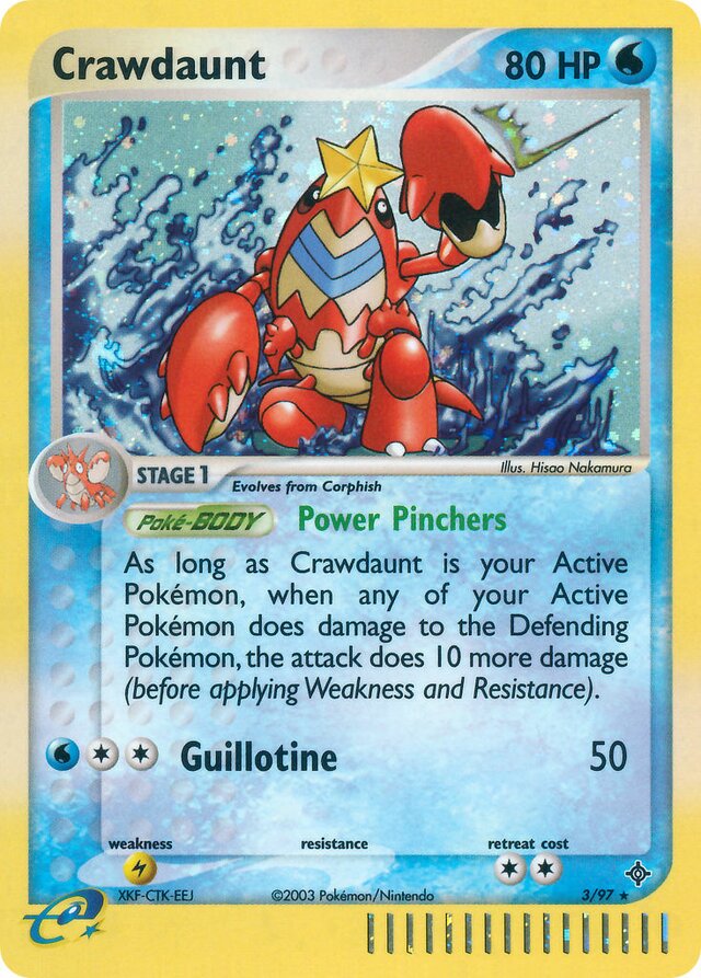 3/97 Crawdaunt DR Rare Holo
