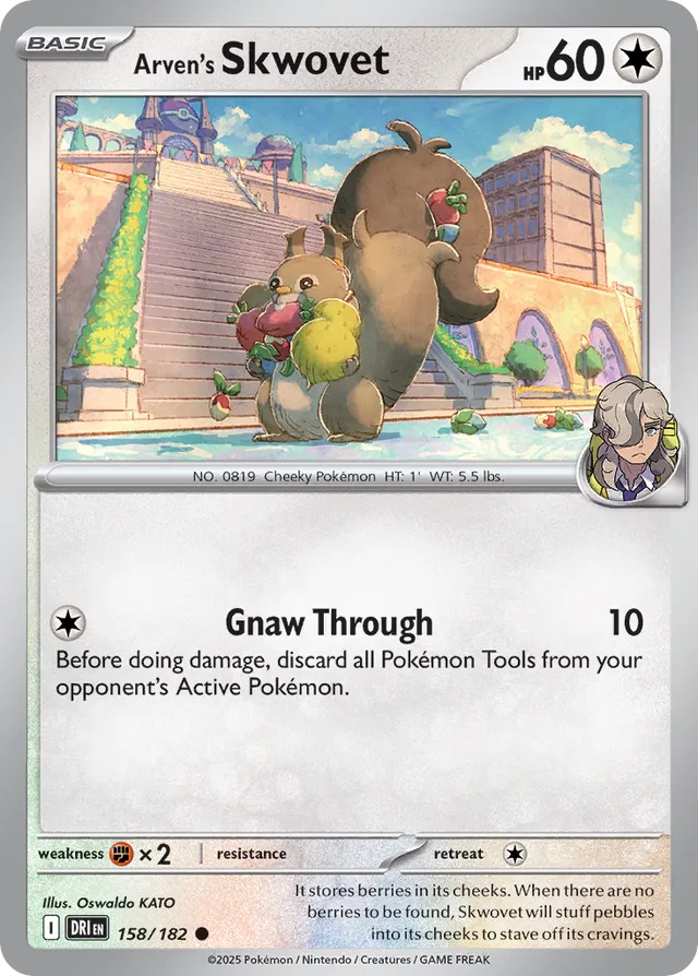 Arven's Skwovet Destined Rivals 158/182 Common