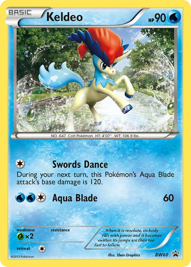 Keldeo [Tinsel Holo] BW Black Star Promos BW60 PROMO