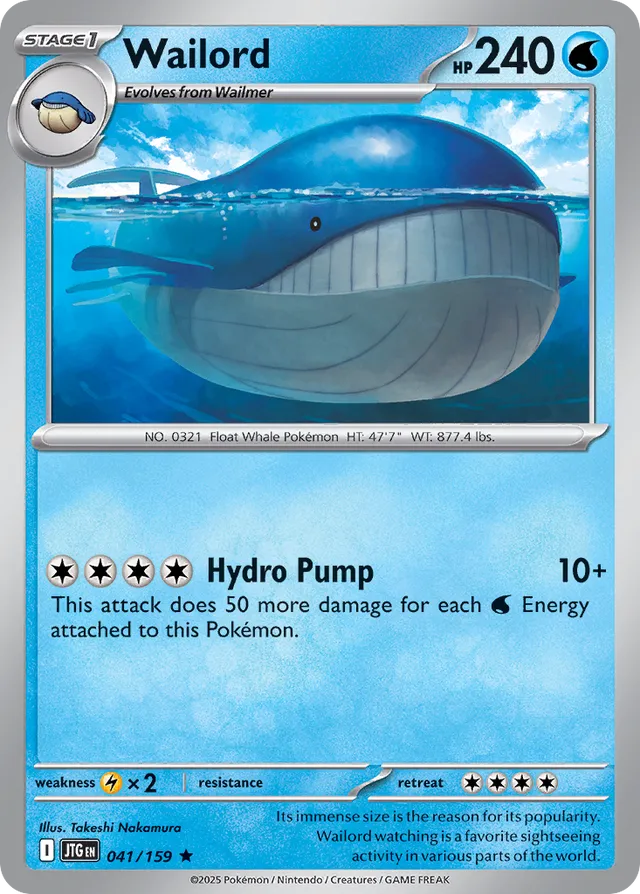 Wailord Journey Together 041/159 Rare