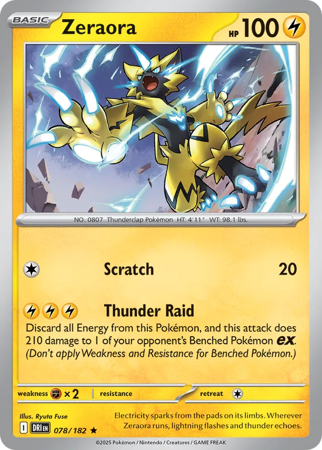 Zeraora Destined Rivals 078/182 Rare