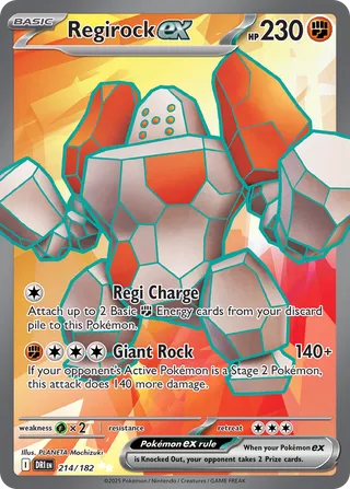 Regirock ex (Destined Rivals 214/182)