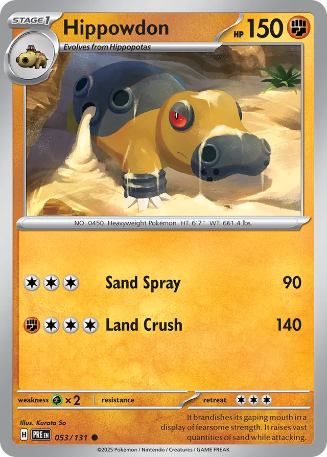Hippowdon Prismatic Evolutions 053/131 Common