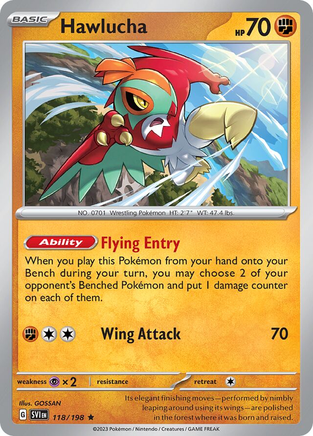 Hawlucha Scarlet & Violet 118/198 Rare