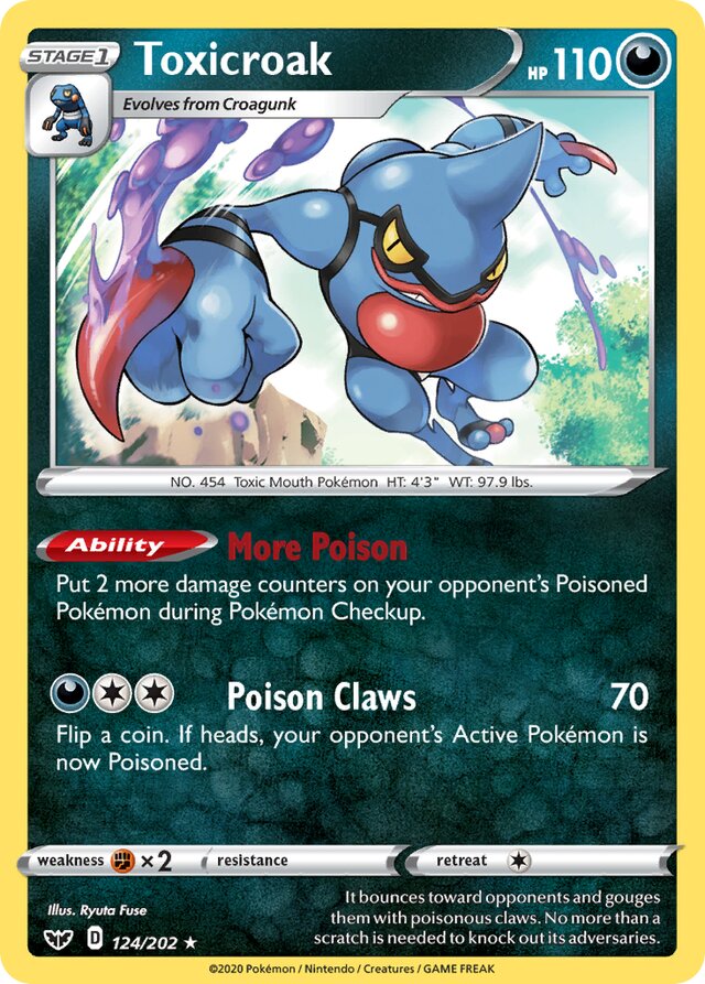 124/202 Toxicroak SSH Rare Holo