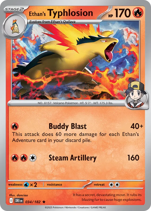 Ethan's Typhlosion Destined Rivals 034/182 Rare