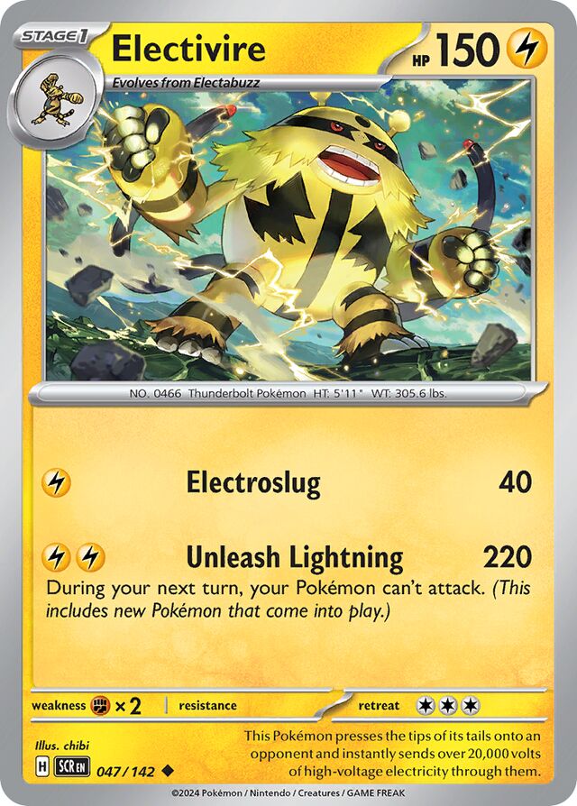 Electivire Stellar Crown 047/142 Uncommon