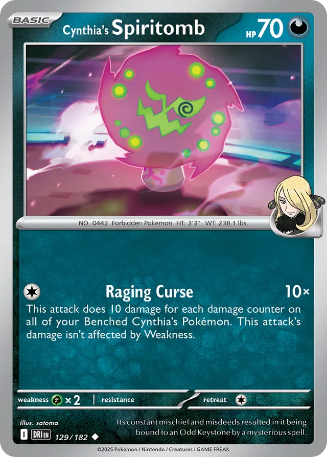 Cynthia's Spiritomb Destined Rivals 129/182 Uncommon