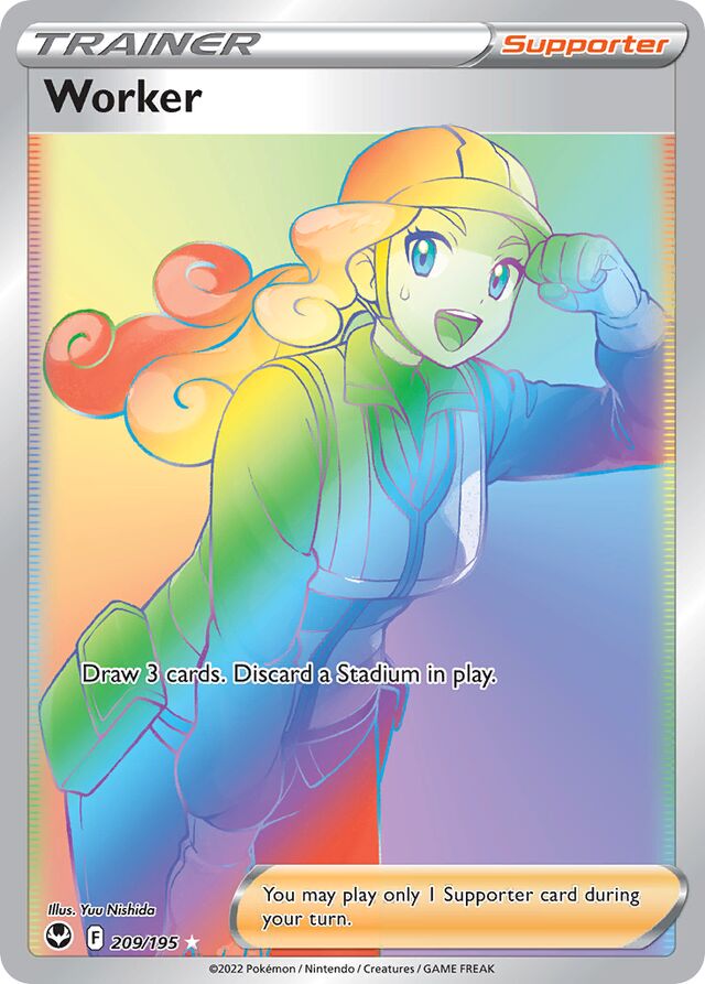 Worker Silver Tempest 209/195 Rare Rainbow