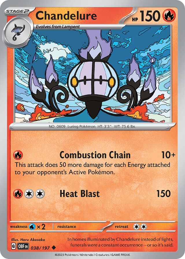 038/197 Chandelure OBF Uncommon