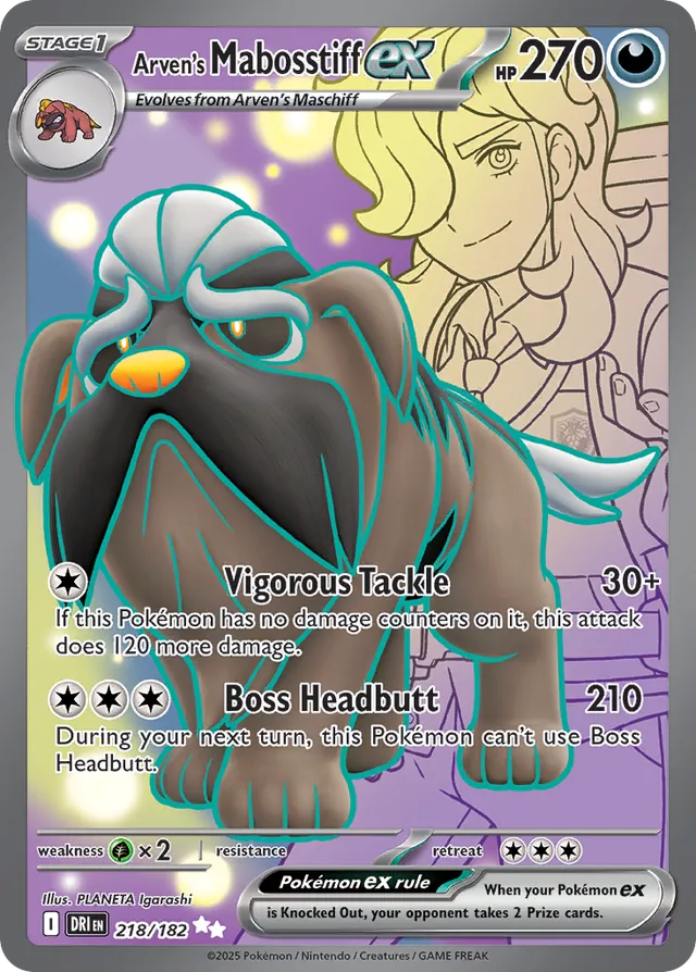 Arven's Mabosstiffex Destined Rivals 218/182 Ultra Rare