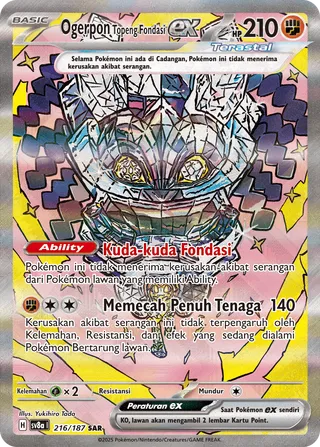 Cornerstone Mask Ogerpon ex (Terastal Festival ex 216/187)