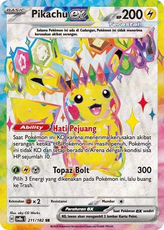 Pikachu ex (Stellar Lightning 211/182)
