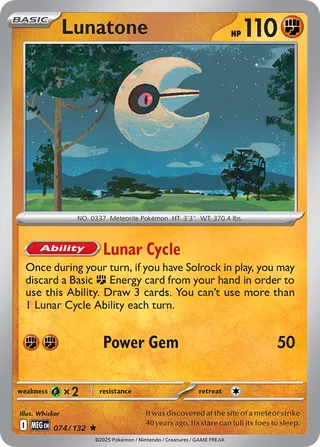 074/132 Lunatone MEG Rare