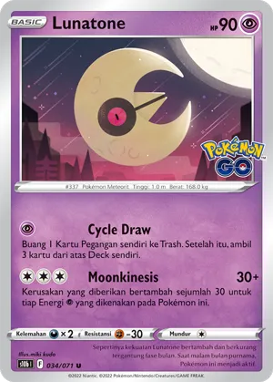 Lunatone (Pokémon GO 034/071)