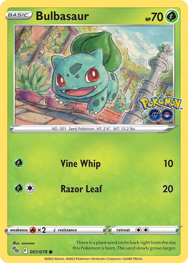 Bulbasaur Pokémon GO 001/078 Common