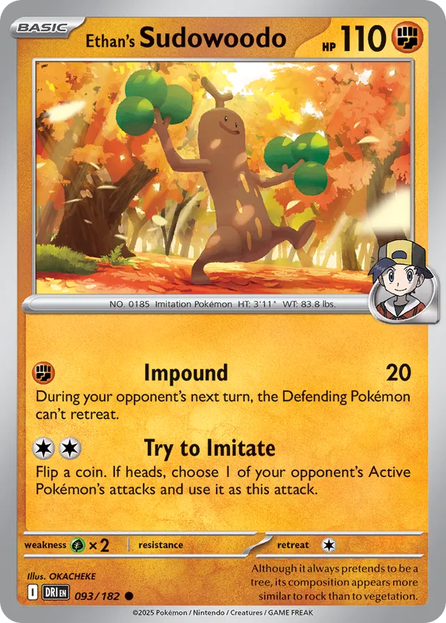 Ethan's Sudowoodo Destined Rivals 093/182 Common