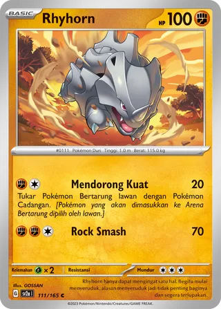 Rhyhorn (Pokémon Card 151 111/165)