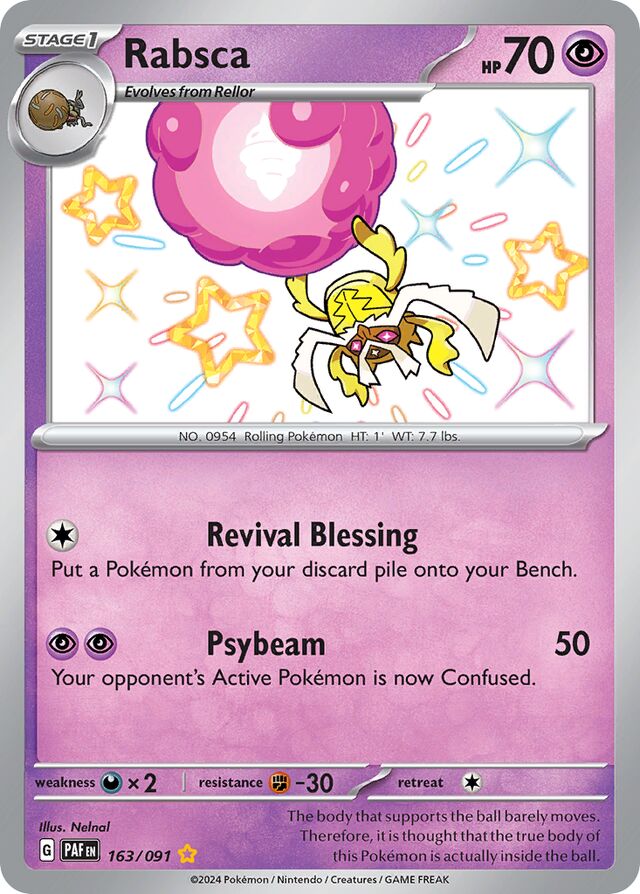 Rabsca Paldean Fates 163/091 Shiny Rare