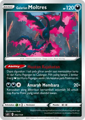Galarian Moltres (Strength V Starter Deck 092/159)