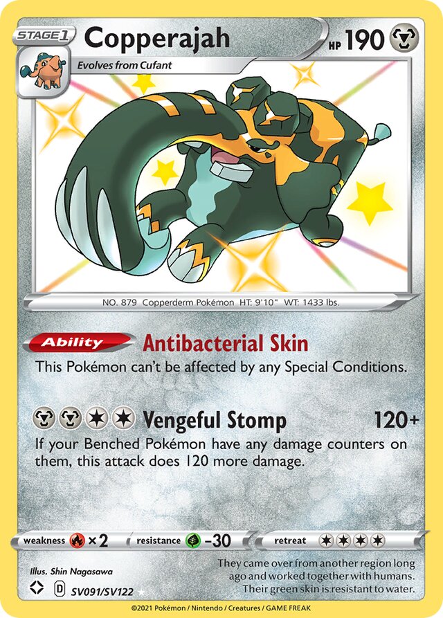 Copperajah Shining Fates SV091/SV122 Rare Shiny