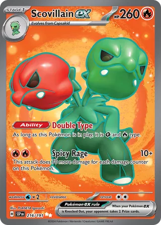 Scovillain ex (Surging Sparks 216/191)