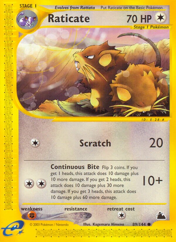 89/144 Raticate SK Common