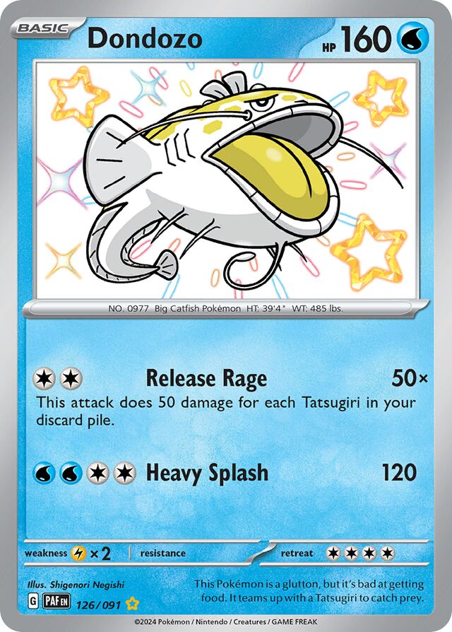 Dondozo Paldean Fates 126/091 Shiny Rare