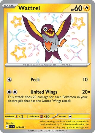 Wattrel (Paldean Fates 145/091)