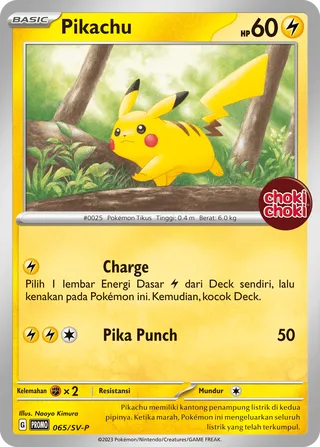 Pikachu (Scarlet & Violet Promos 065/SV-P)