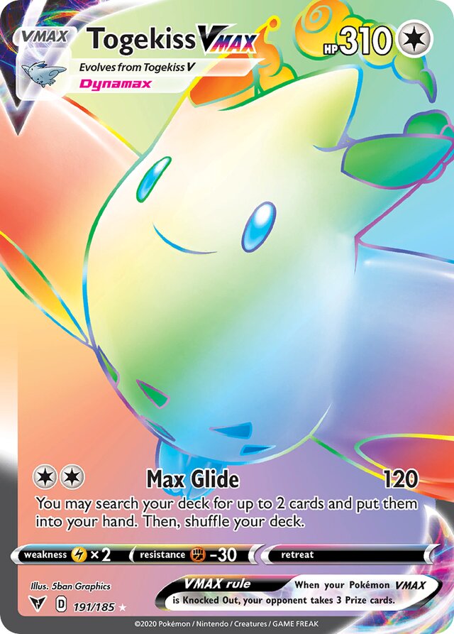 191/185 TogekissVMAX VIV Rare Rainbow