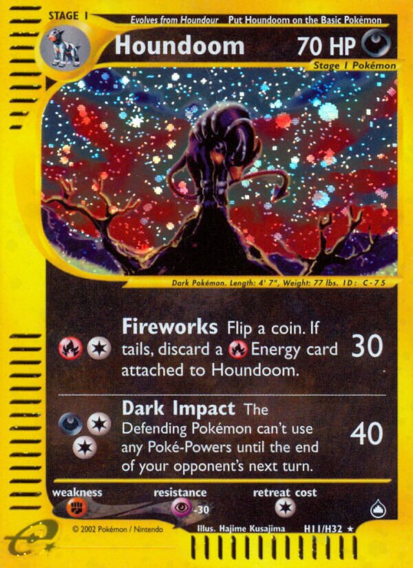 H11/H32 Houndoom AQ Rare Holo