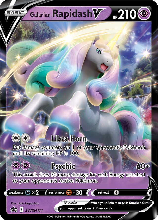 SWSH111 Galarian Rapidash V SSP PROMO