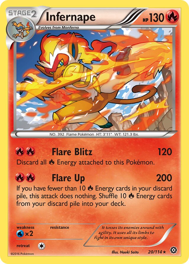 Infernape Steam Siege 20/114 Rare Holo